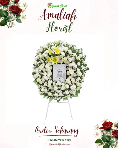 Krans Bunga Duka Cita di Pojok